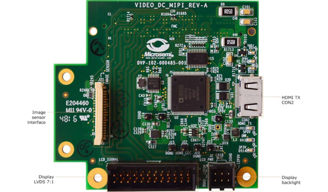 Microchip Technology SmartFusion2 MIPI CSI-2 Daughter Board Microchip Technology SmartFusion2 MIPI CSI-2 Daughter Board